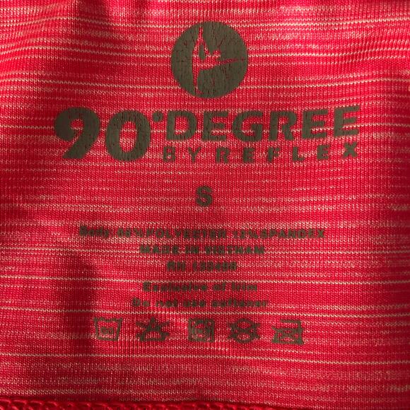 90 Degree by Reflex Mid-Rise Neon Pink & Black Leggings Size S - Picture 2 of 8